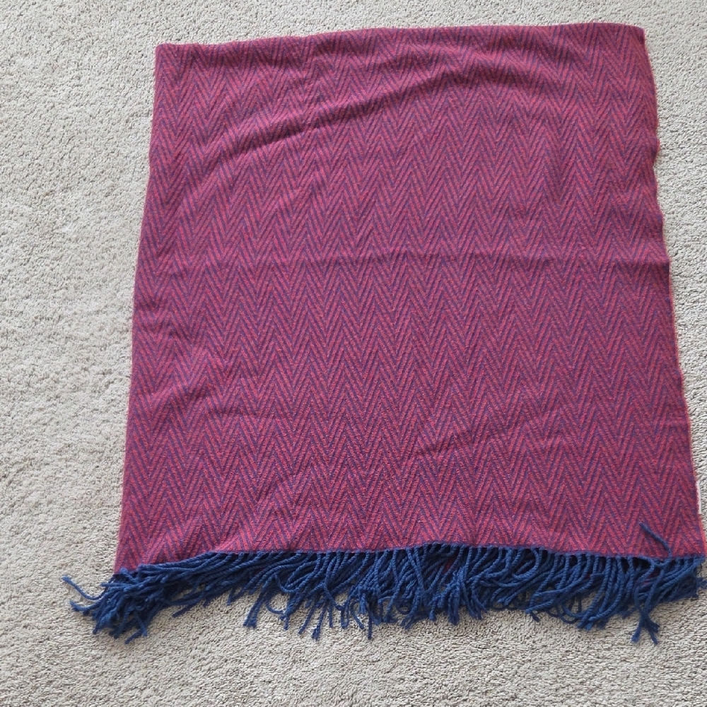 MacKenzie-Childs Red and Blue Throw - Picture 2 of 5